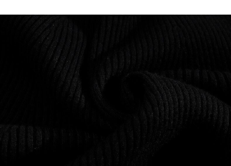Winter New Black Half High Neck cut out Knit sweater dress- Biula