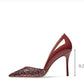 Spring and autumn new red color pointed toe stiletto high heels-  Aria