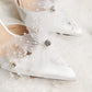 B-FEI original design elegant beautiful rhinestone flower sexy high heels dress shoes wedding shoes- Cindy