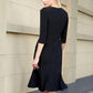 Bodycon black lbd fishtail dress - Kara