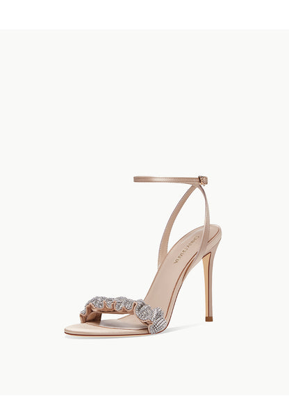 Summer new word with rhinestone stiletto high-heeled sandals- Lari