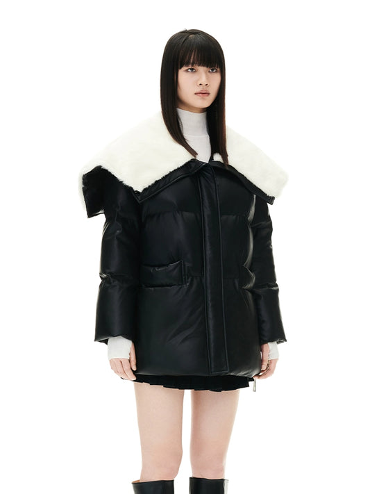 YES BY YESIR autumn women's versatile lapel quilt down jacket - Jialls