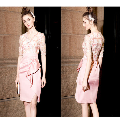 Modern pink design  high-quality texture dress - Arnaldo