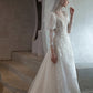 Early Spring 2023  V-neck puff sleeve dress mermaid wedding dress -Morning Dew