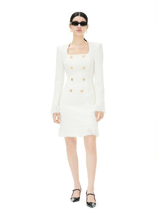 YES BY YESIR autumn winter square neck dress - Talia.
