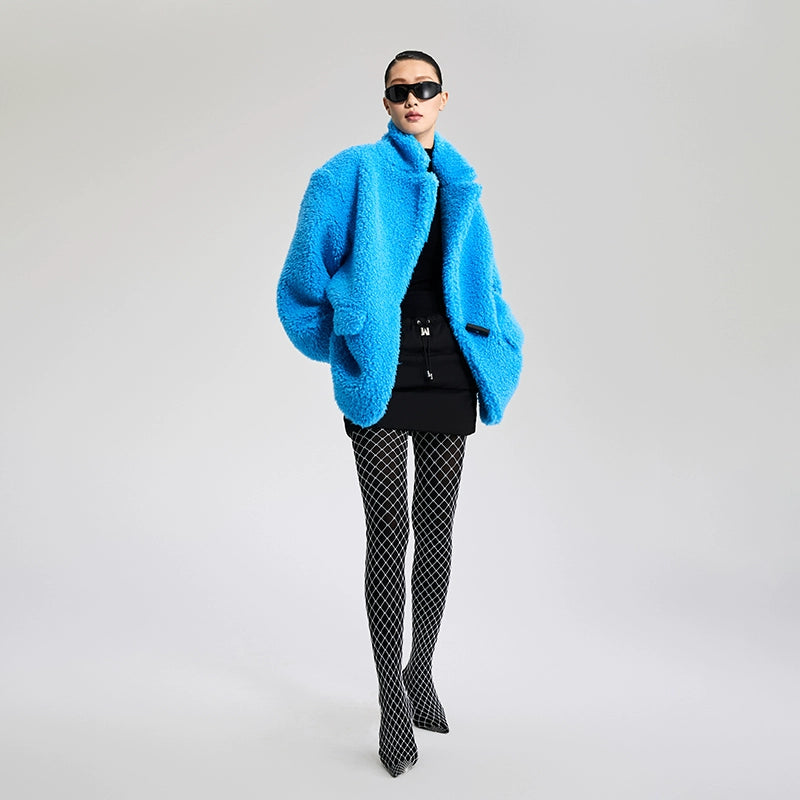 LEDI W autumn winter blue coat - Piooe