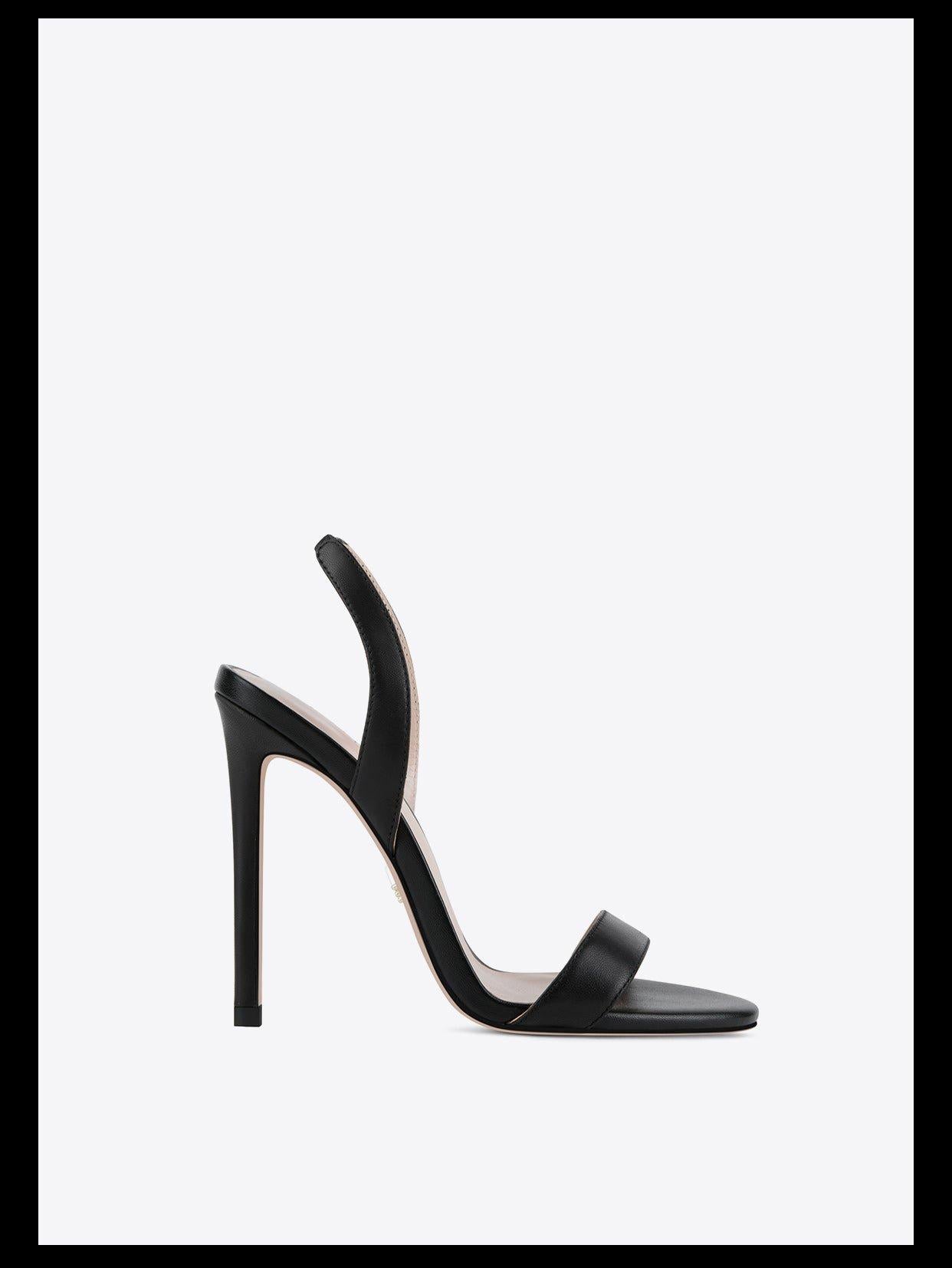 Black elegant back strap open toe high heel stiletto sandals - Kina ...