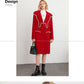 DPLAY Fall Winter Black Pearl Collar 100% Wool Reversible Jacket coat - Usi  Red