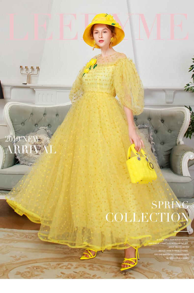 1950's vintage inspired retro polks dot lace mesh tulle yellow swing 1950 retro midi tea lenght ball down dress - Coco 1950's vintage inspired retro polks dot lace mesh tulle yellow swing 1950 retro midi tea lenght ball down dress - Coco