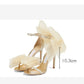 Early 2023 spring new bowknot mesh gauze open-toed stiletto sandals - Elias