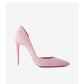 Early 2023 early spring new pink sheep suede empty side pointed high-heeled shoes- Miranda