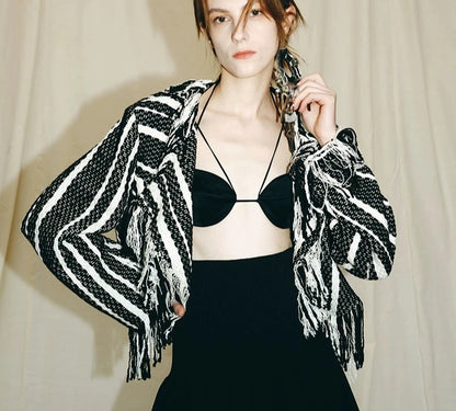 MAYALI strap mold bandeau light luxury black white light luxury bra bustier - Model