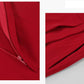 High-quality drape tapered loose high-waisted wide-leg red suit pants - Kimona