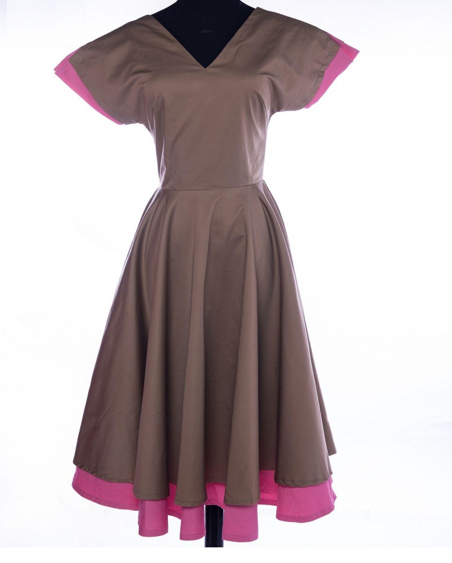 Le palais vintage retro classic 1950 full skirt ball gown color block dress