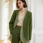 Collection of high-end, retro trousers, crafted with a drape high waist short suit set- Colo