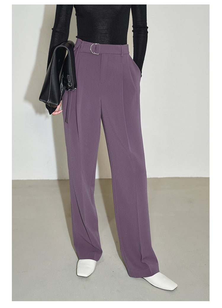 Purple drape suit high-end loose wide-leg pants- Weop