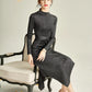 Spring and autumn starry silk soft knitted fish slant dress - Neo