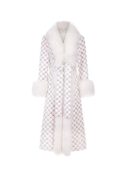 Wardrobes by Chen Elegant White Long Sleeve  Autumn Coat-Bala