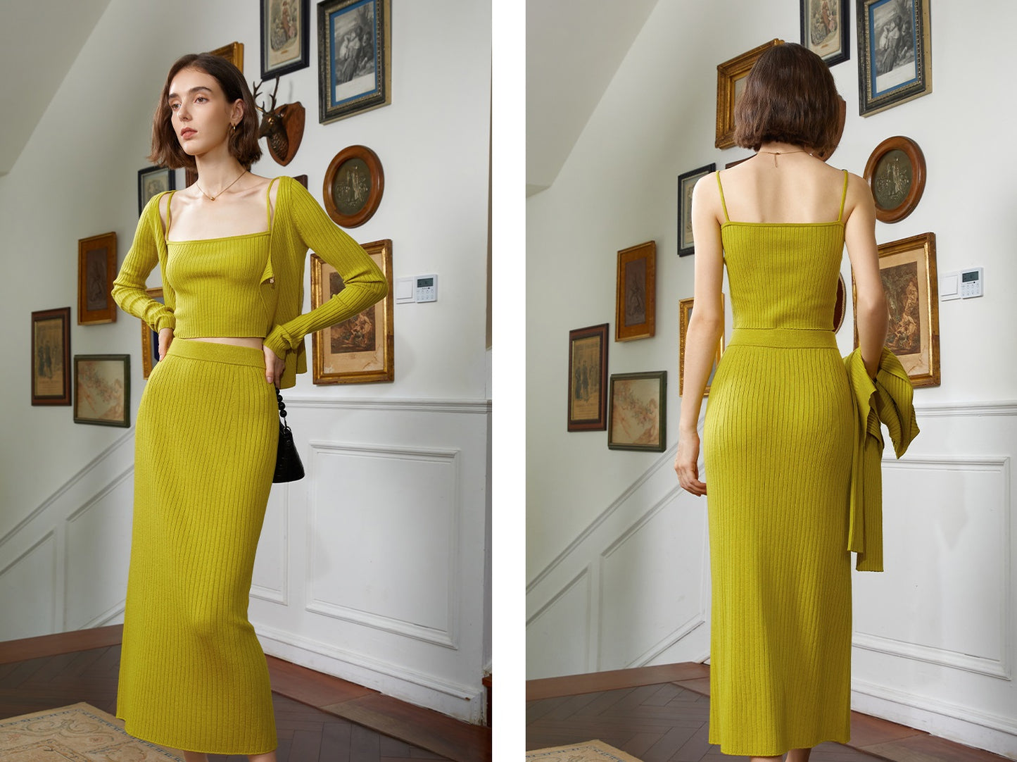 Three-piece set designed for optimal comfort and versatility skirt suit set- Jula