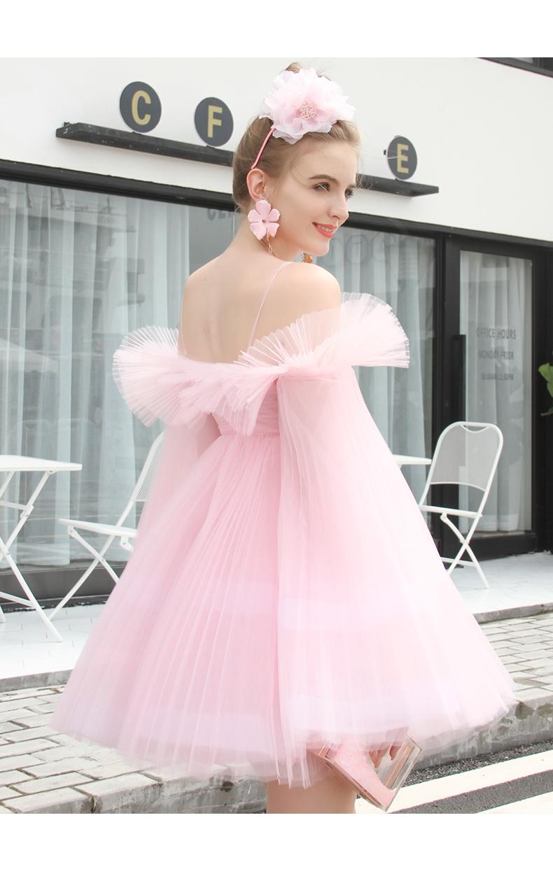 pink layered tulle dress A Line Sweetheart Layered Tulle Rose Pink Long Prom Dress PSK600 US18 / Custom Color