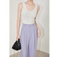 Lavender Purple high-quality straight-leg high-waisted pants - Soie