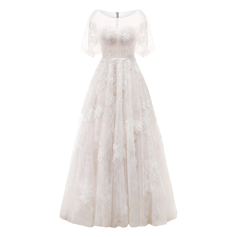 Early Spring 2023 High-quality Princess Lace wedding bridal dress- Flower Sound