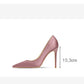 Autumn and winter new purple silk pointed stiletto high-heeled shoes - Atios