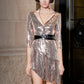 Limited edition luxury gold party suit dress two-piece set - Aura