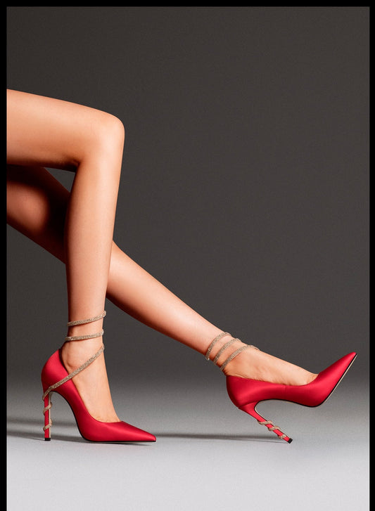 Fab Fei autumn rhinestone platform high heels pointed toe wedding shoes stiletto- Bulia