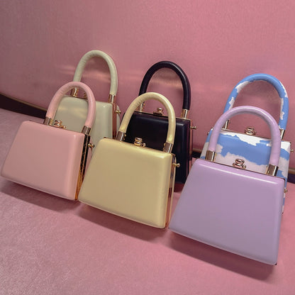 Le Palais Vintage Luxury Multi-Colour Mini Square Box Handbag-Lilian.