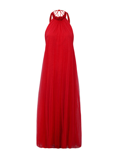 Gorgeous retro backless hanging neck dress- Hang