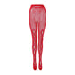 Nodre red lace pattern mesh rose red velvet bow pantyhose bottoming socks - Iriea
