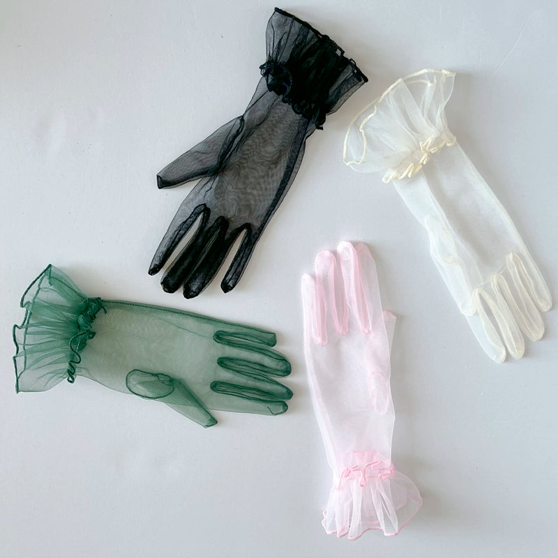 Le Palais Vintage Retro See-through Gauze Lace Gloves-Molly.