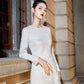 Embroidered Chinese-style long sleeve dress- Chile