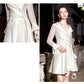 High-end niche dress crafted from apricot satin and designed-Lingua