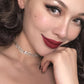 Le Palais Vintage Original exquisite super fine full diamond sparkling letter necklace clavicle chain