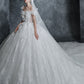 Early Spring 2023 new bride one-shoulder high-end  luxury retro wedding dress - Butterfly Flower