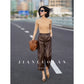 Huanzi custom autumn winter modern cropped leather pants - Weowe
