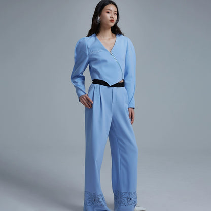 LEDIM W irregular blazer asymmetic luxury top - Arc