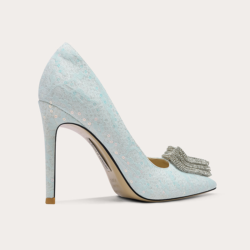 High-heeled shoes slender heel rhinestone shoes- Sita