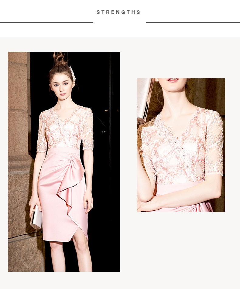 Modern pink design  high-quality texture dress - Arnaldo