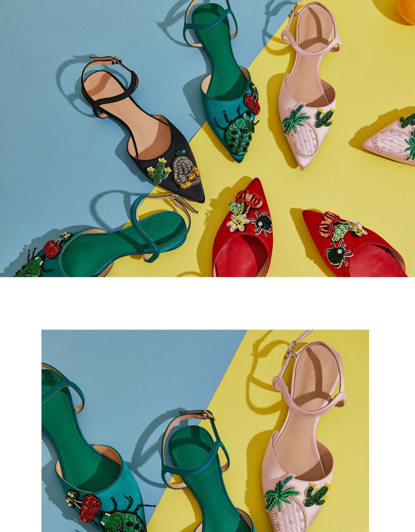 B-FEI original design sweet fruit insects cute sandals single shoes leather- Beatriz