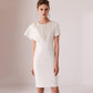 Gorgeous high end white small dress skirt can usually wear banquet host dress- Etia