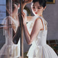 Early Spring 2023 French light wedding dress new bride satin high-quality texture small tail- Tide Current
