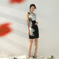 Limited Edition New Luxury black lbd Jacquard Print dress - Lane Dress