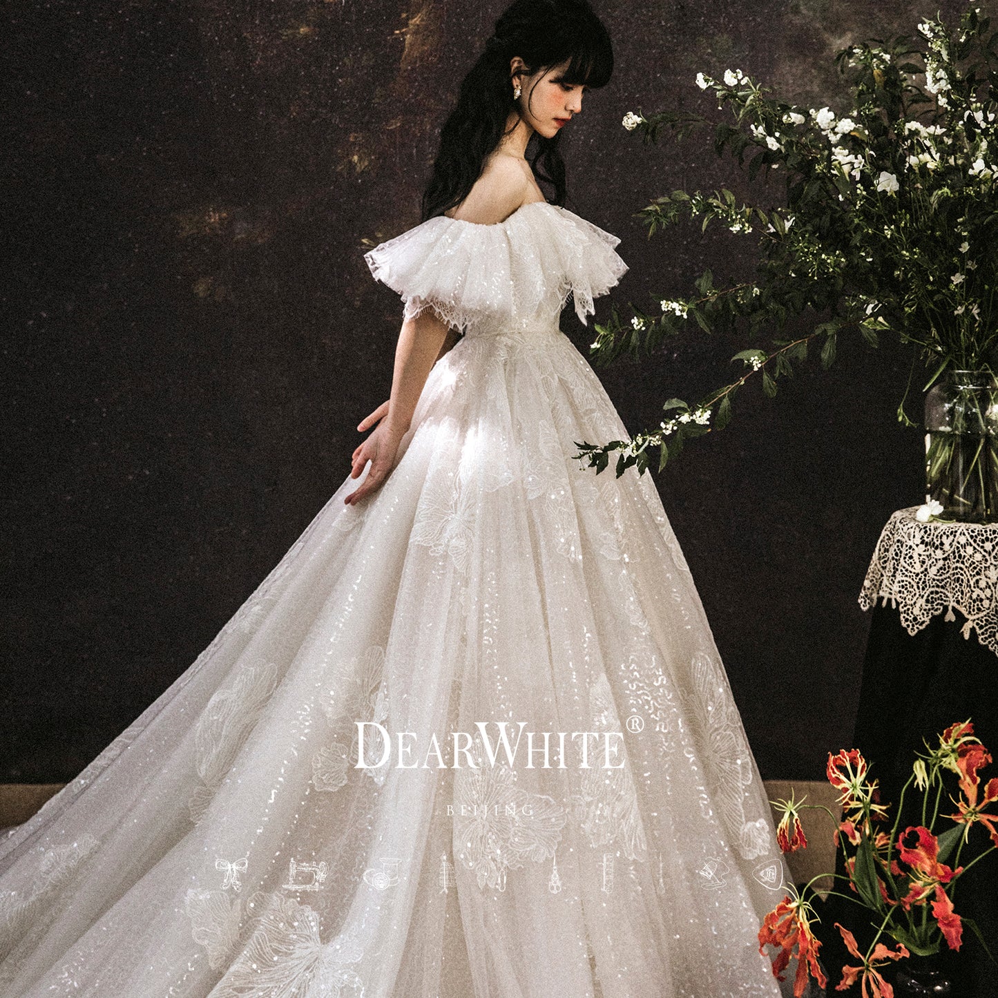 Early Spring 2023 One-shoulder bride and princess tail wedding dress- Someday