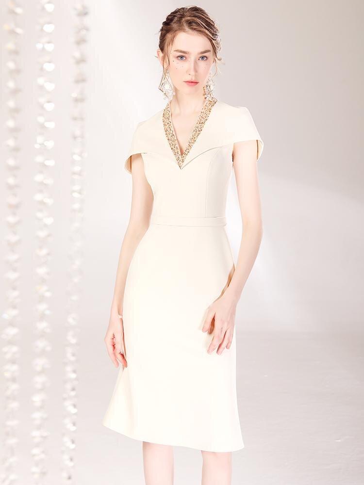 High end simple fishtail cocktail short wedding dress - Tilda – GOOD GIRL  REBEL