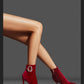 Fab Fei utumn and winter short boots pointed toe suede retro stiletto shoes- Lekia