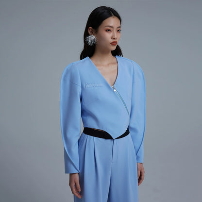 LEDIM W irregular blazer asymmetic luxury top - Arc