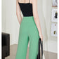 Apple green high-rise high-waist casual trouser pants - Simona